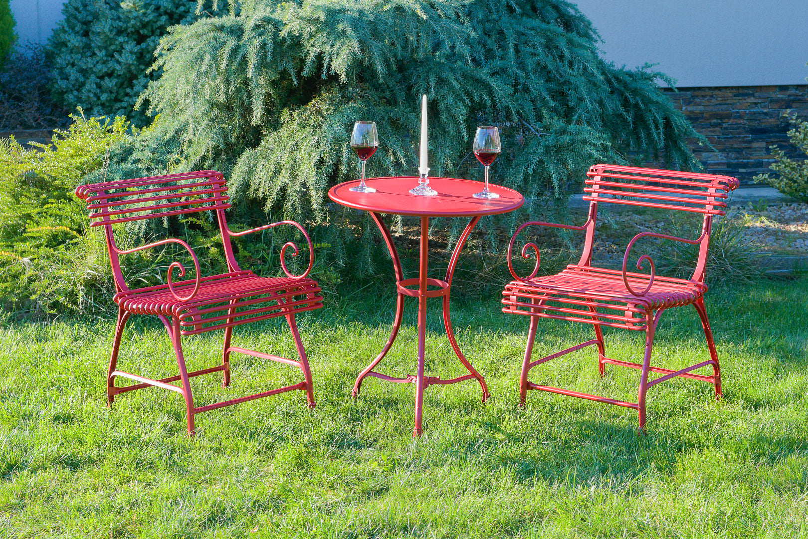 Iron garden chairs and table clearance