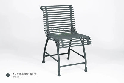 Arras Chair in Anthracite Grey RAL 7016 – hand-forged wrought iron by Ironex Garden