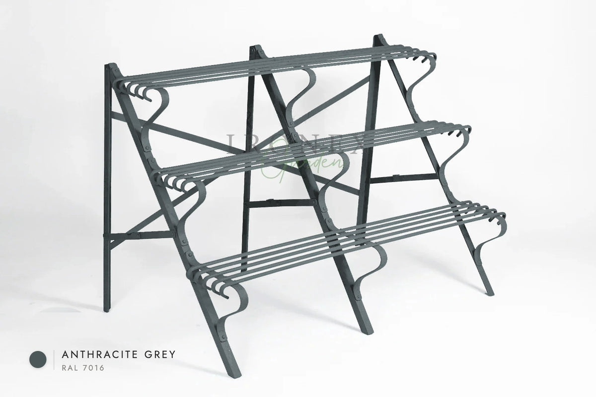 Arras Plant Stand in Anthracite Grey RAL 7016 – hand-forged wrought iron by Ironex Garden