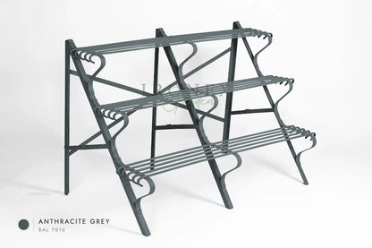Arras Plant Stand in Anthracite Grey RAL 7016 – hand-forged wrought iron by Ironex Garden