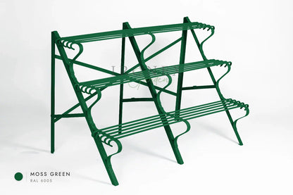 Arras Plant Stand in Moss Green RAL 6005 – hand-forged wrought iron by Ironex Garden