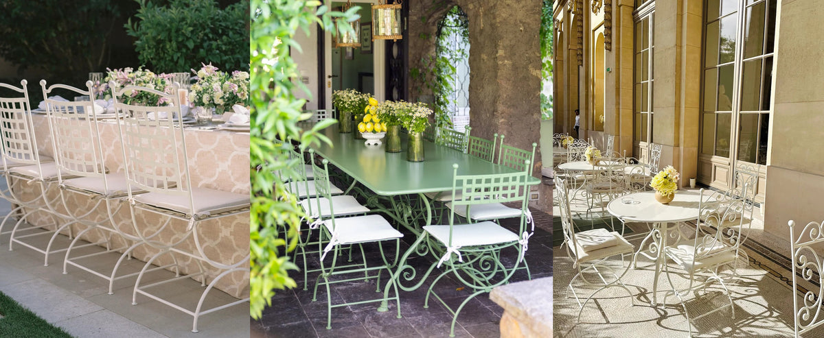Ironex Garden wrought iron furniture in hospitality settings