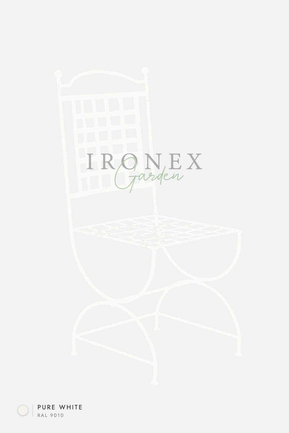Paris Chair in Pure White RAL 9010 – hand-forged wrought iron by Ironex Garden